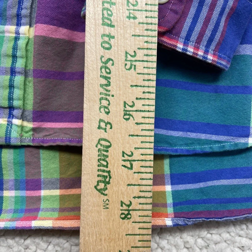 Polo Ralph Lauren Shirt Mens S Multicolor Plaid Classic Fit Button Down Pony